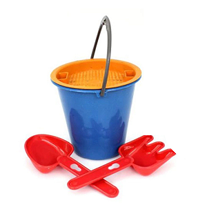 Baldinho De Praia Com Acessórios 13cm 015 Leplastic
