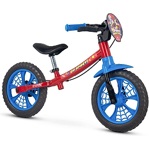 Bicicleta De Equilíbrio Balance Bike Spider Man Aro 12 Nathor