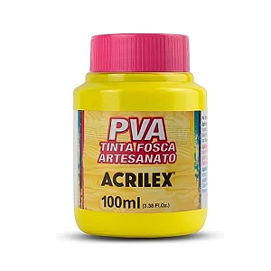 Tinta PVA Amarelo Limão 504 100ml  Acrilex