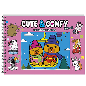 Livro Para Colorir Cute & Comfy Serie Big Bichos E Coisas Fofas Camelot Editora