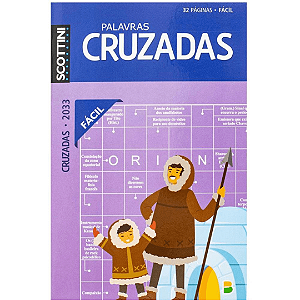 Livro De Atividades Palavras Cruzadas Fácil 2033 Todo Livro