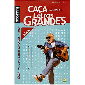 Livro De Atividades Caça Palavras Letras Grandes Fácil 2012 Todo Livro