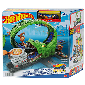 Pista Hot Wheels City Nemesis Crocodilo Ataque Pizza HKX39 Mattel