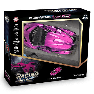 Carrinho De Controle Racing Control Pink Mania BR2327 Multilaser
