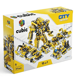 Blocos Para Montar Cubic City 12 Em 1 573 Peças BR1093 Multilaser