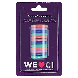 Disco + Elástico Mar Tropical G 31mm CI312031 Caderno Inteligente