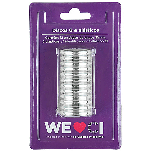 Disco + Elástico Prata G 31mm CI312010 Caderno Inteligente