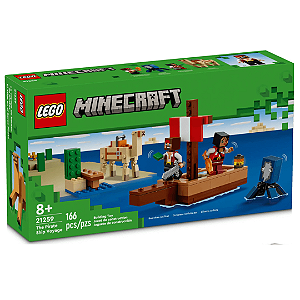 Lego Minecraft A viagem Do Navio Pirata 166 Peças 21255