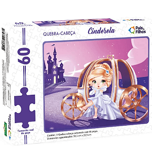 Quebra Cabeça Cinderela 60 Peças 2852 Pais E Filhos