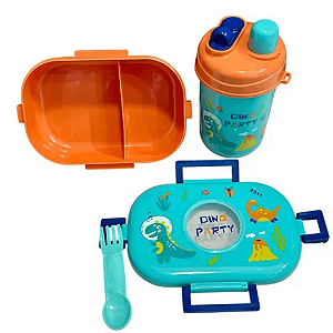 Marmita Lancheira Infantil Com Copo Dino MCC25034-D Unik