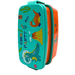 Marmita Lancheira Infantil 2 Andares Dino MAR25033-D Unik