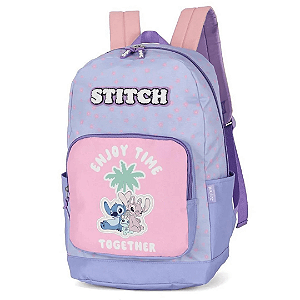 Mochila De Costas Stitch Roxa MS50091-SC-RX Luxcel
