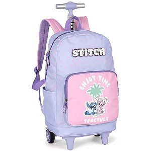 Mochila De Rodinhas Stitch Roxo MC50092SC-RX Luxcel