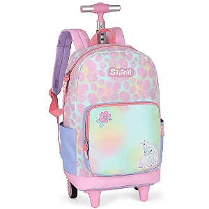 Mochila De Rodinhas Stitch Rosa MC50092SC-RA Luxcel