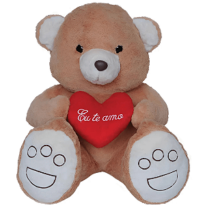 Pelucia Urso Coração Eu Te Amo 70cm 1501 Lovely Toys