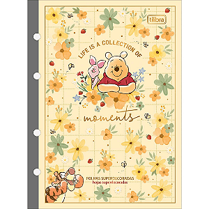 Refil Tiliflex Para Caderno Argolado Colegial Pooh 80 Folhas Tilibra