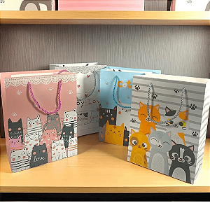 Sacola De Presente Gatinhos M YP8980 Yins Paper