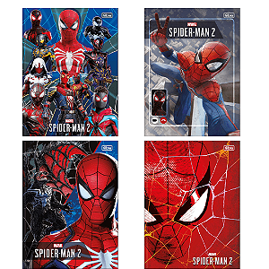 Caderno Brochura Capa Dura Spider Game 80 Folhas Tilibra