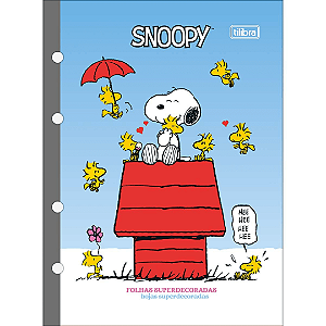 Refil Tiliflex Para Caderno Argolado Colegial Snoopy 80 Folhas Tilibra