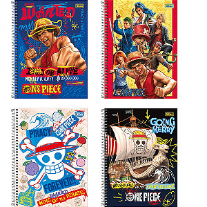 Caderno Espiral Capa Dura Connect One Piece Netflix 80 Folhas Tilibra