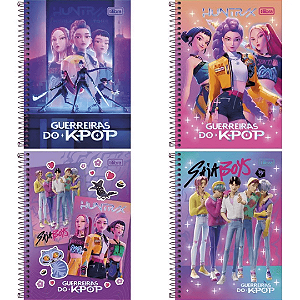 Caderno Espiral Capa Dura Guerreiras Do K-Pop  80 Folhas Tilibra