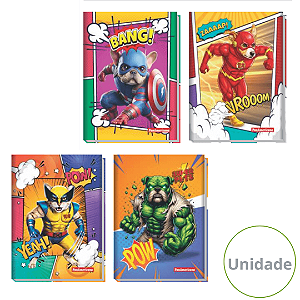 Caderno Brochura Capa Dura Super Pets 80 Folhas Panamericana