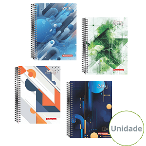 Caderno Espiral Capa Dura Arte Digital 80 Folhas Panamericana