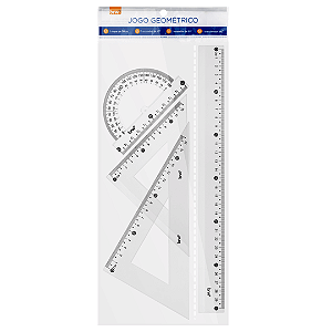 Kit Geométrico 1° Grau Transparente RE00005 Brw
