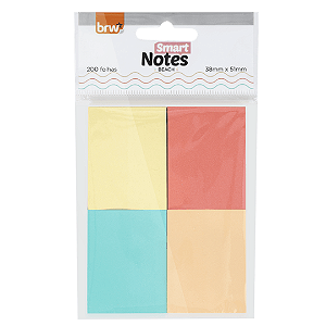 Bloco Adesivo Smart Notes Beach Com 200 Folhas BA3852 Brw