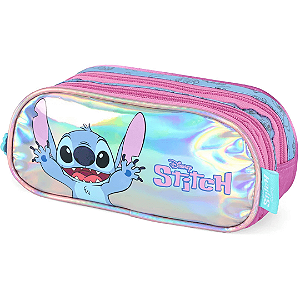 Estojo Triplo Holográfico Stitch  EI42415SC-RX Luxcel