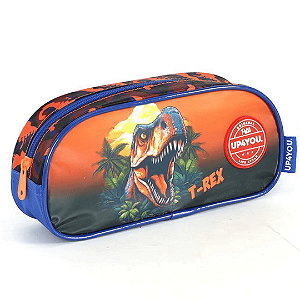 Estojo Basico Infantil T-Rex Laranja EI42074UP-LR UP4YOU Luxcel