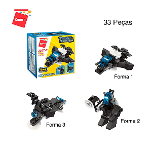 Blocos De Montar Set Bombeiro/Policia 3 Em 1 2107 Keepplay