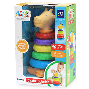 Girafa Colorida Argolas 6450 Homeplay
