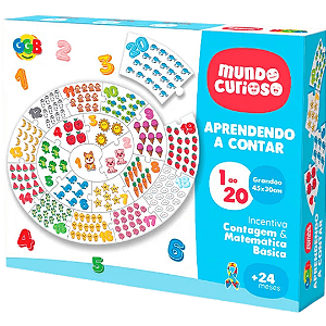 Quebra Cabeça Aprendendo A Contar De 1 A 20 20 Peças 1117 GGB