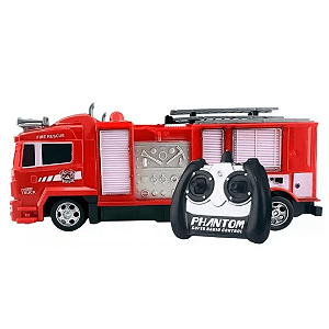 Caminhão De Controle Remoto Recarregável Truck Bombeiro 618-5C Cks