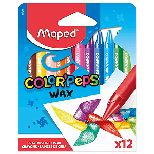 Giz De Cera Color Peps 12 Cores 861011 Maped