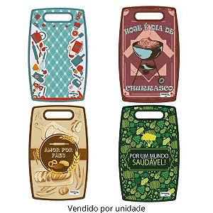 Tabua De Corte Plástico Decorada 37cm 6698 Catuaí