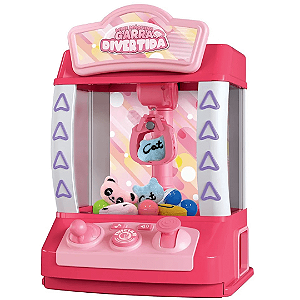Maquina De Diversão Garra Divertida Rosa DMT6991 Dm Toys