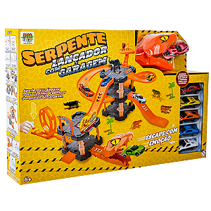Pista Serpente Lançador Com Garagem DMT6943 Dm Toys
