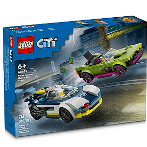 Lego City Perseguição De Carro Da Policia E Muscle Car 213 Peças 60415