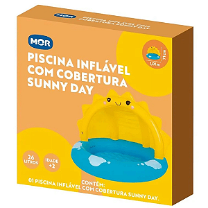 Piscina Inflável Com Cobertura Sunny Day 26 Litros 1617 Mor