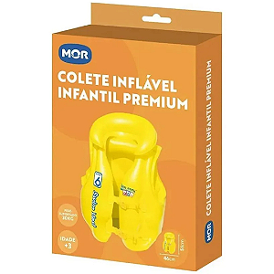 Colete Inflável Infantil Premium Amarelo 1814 Mor