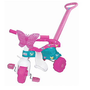 Triciclo Butterfly Sem Luz Pink E Azul 2575 Magic Toys