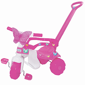 Triciclo Butterfly Sem Som/Luz Pink 2571 Magic Toys