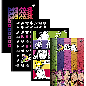 Caderno Brochura Capa Dura Dos Rosa 80 Folhas Animativa