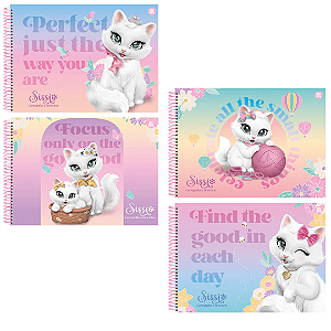 Caderno De Desenho Espiral Capa Dura Sissi 80 Folhas Animativa