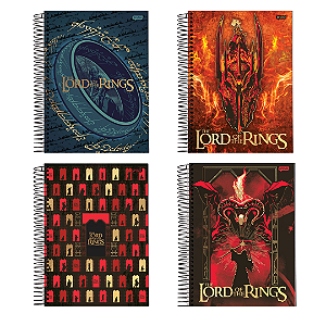 Caderno Espiral Capa Dura Senhor Dos Aneis 80 Folhas Jandaia