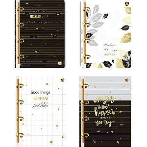 Caderno Argolado Colegial  Happen 160 Folhas Animativa