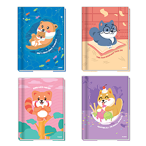 Caderno Brochura Caligrafia Capa Dura Lala Pets 40 Folhas Credeal