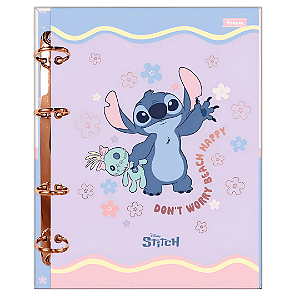 Caderno Argolado Colegial Stitch 60 Folhas Foroni